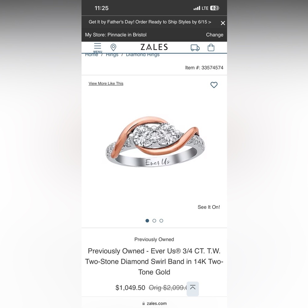 Zales “Ever Us” Ring